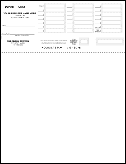 Delform Laser Deposit Ticket